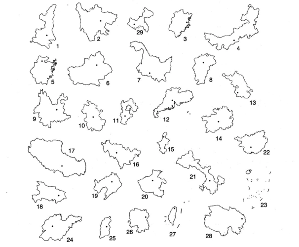 中国34个省及行政区划
