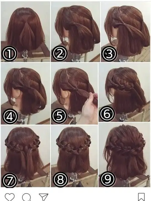 简单好上手的短发编发教程