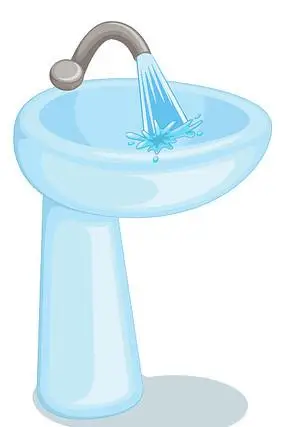 卡通洗手池免抠图