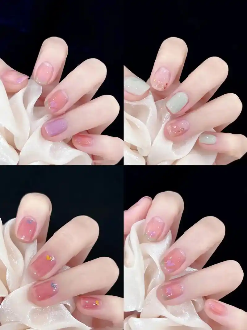 甜美少女款美甲,超适合学生哦,喜欢的赶紧收藏吧.#春夏美甲 - 抖音