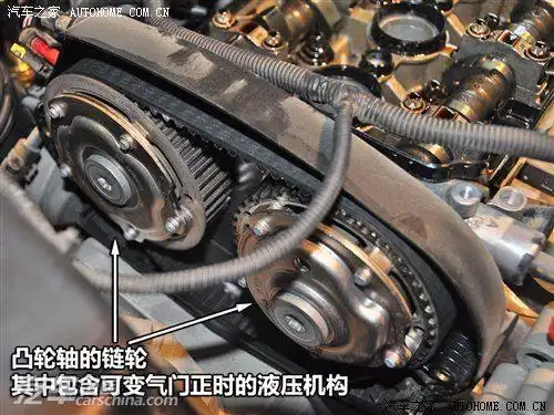 科鲁兹发动机的可变气门正时系统是在凸轮轴的皮带轮里加上了一套驱动