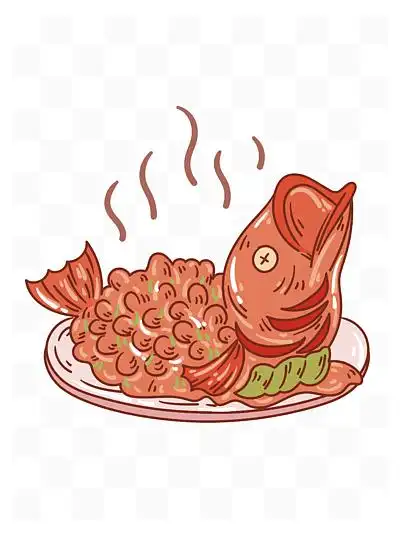 冬季热气腾腾的简笔画小清新美食 i>松 /i> i>鼠 /i> i>桂 /i> i>鱼