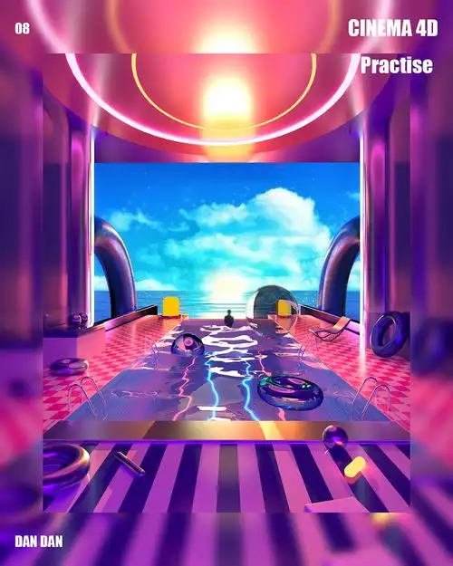 软件:c4d r19 ps 2019 渲染器:octane 去年中旬报了niaoniao的网课,我