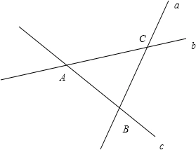 已知三条直线a,b,c,若这三条直线两两相交,且交点分别为a,b,c,试判断