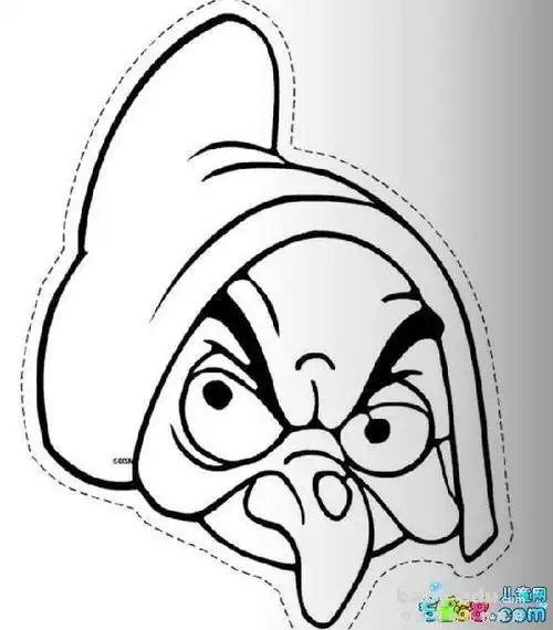 老巫婆脸部简笔画