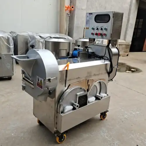 商用双头切菜机不锈钢切菜机球根径菜切丝切丁切片食堂厨房设备