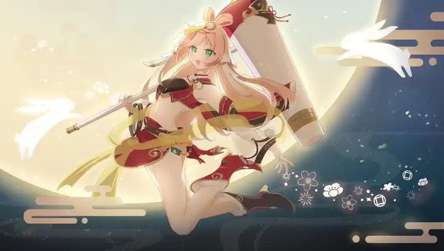 【原神】烟绯逐月插画图片壁纸