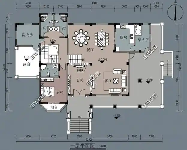 农村长大的孩子,都忘不了柴火灶的味道,15套带土灶户型合集_尺寸
