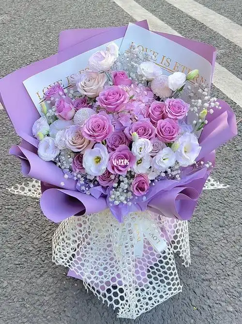 玫瑰花束  #成都花店  #花店  #浪漫  #紫色玫瑰花束  #紫色系花束