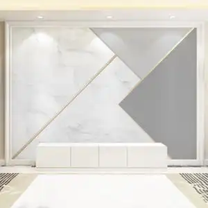 创意灰色大理石几何墙布客厅电视背景墙壁布无缝影视墙壁纸无纺布