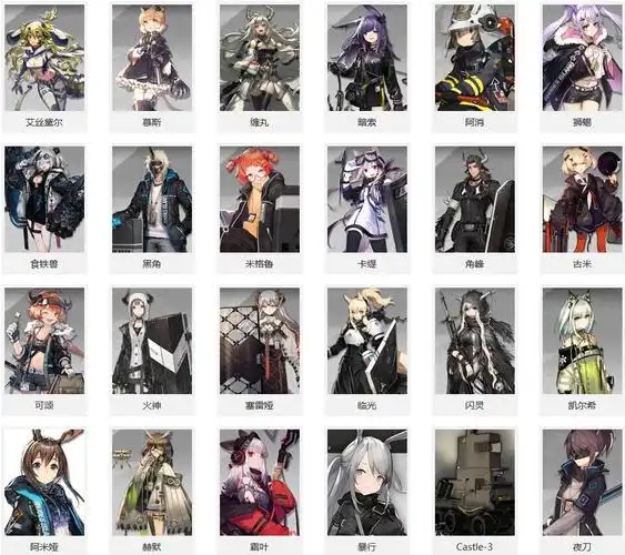 明日方舟干员有哪些-明日方舟干员图鉴一览