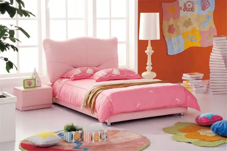 aonidisi mattess 奥妮帝斯 特价儿童皮床 彩色亲子环保软床 公主高背