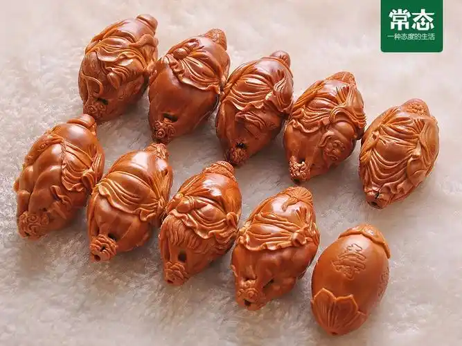 橄榄核雕刻 精雕把玩收藏手串|n1069   宋水官,中国核雕代表性