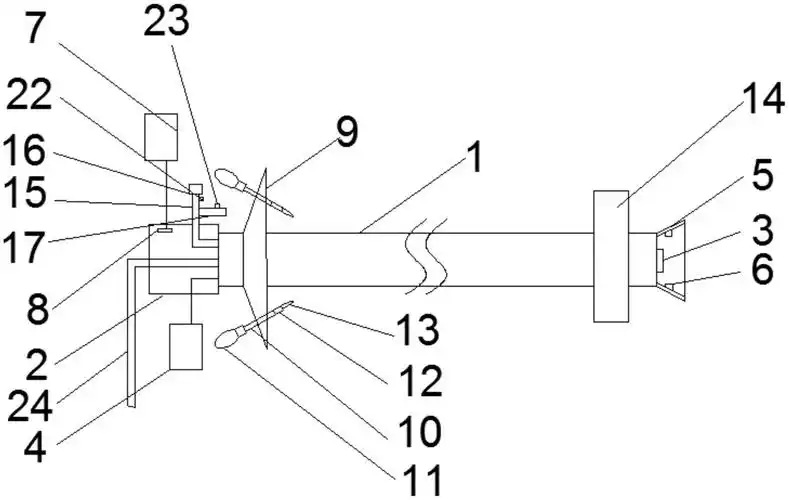 和电源,位于所述操作手柄下方的胃镜导管上设有口腔液体吸附结构,所述