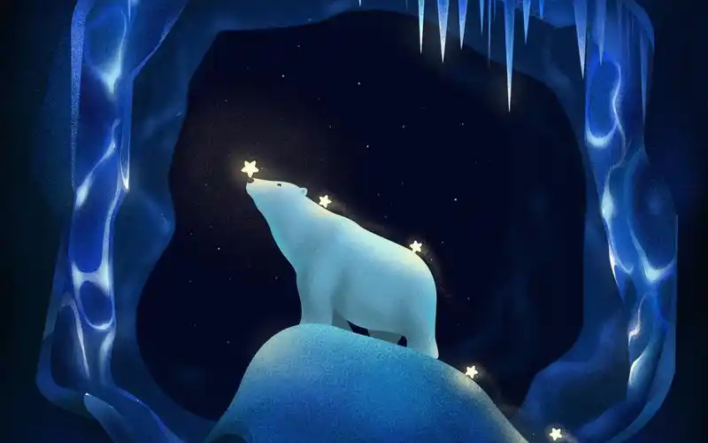 插画世界里的北极熊