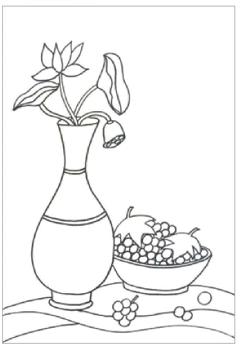 儿童美术花瓶静物怎么画