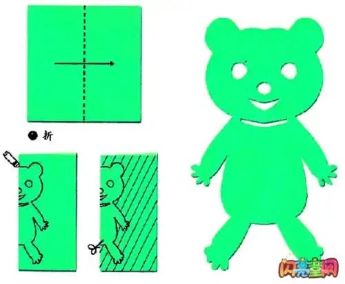 其它 剪纸《老鼠》 童佳儿童剪纸小树教程图解儿童实用剪纸教程3大眼