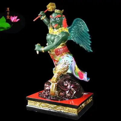 正品雷震子神像雷公像雷神雷将军雷元帅16寸家居客厅供奉摆件树脂