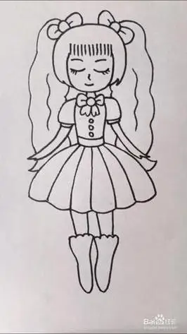 儿童简笔画视频教程小女孩儿