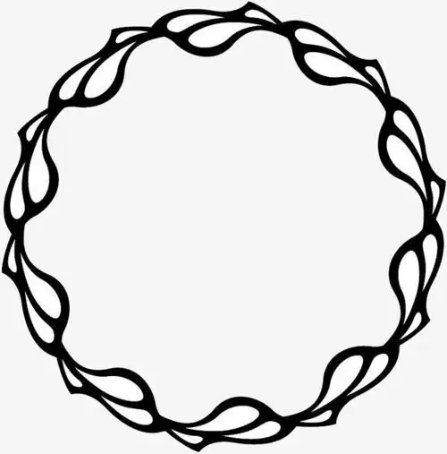 简笔画环形计数花环