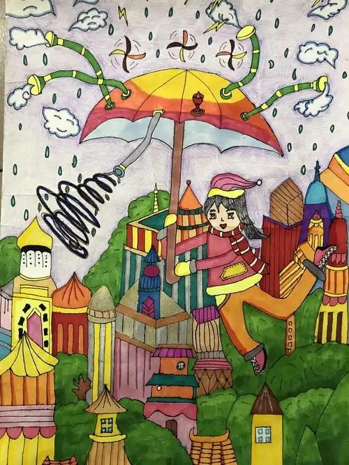 绘画点燃梦想 — 海区四小举行第二届科技创新科幻画大赛