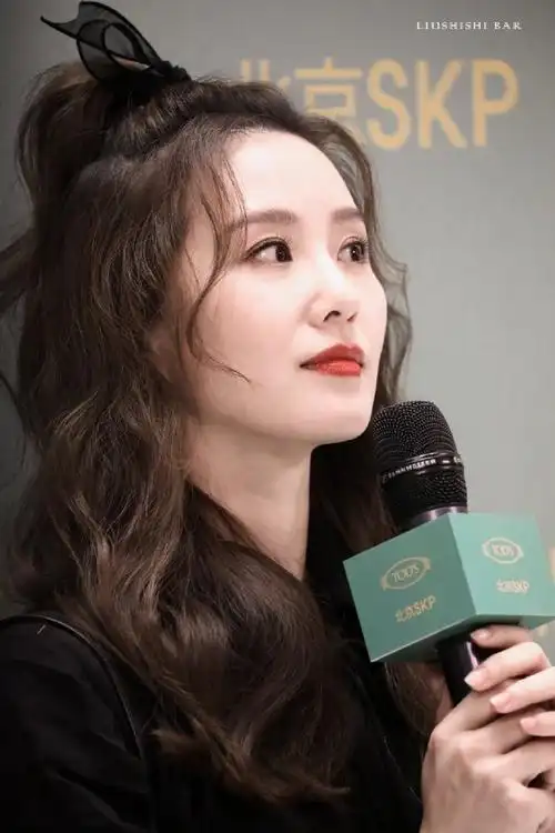 刘诗诗卷发高马尾