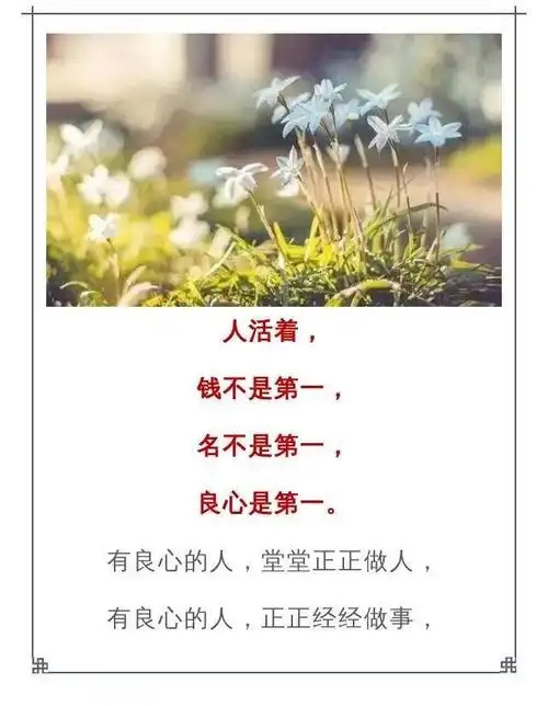 凭良心做人,才是善人; 用