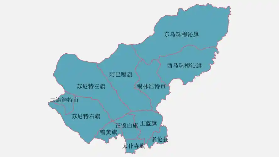 锡林郭勒地图高清全图矢量可编辑全市各县区行政区划地图