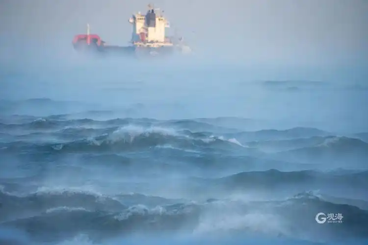 雾气腾腾青岛的大海像温泉原来是这么回事