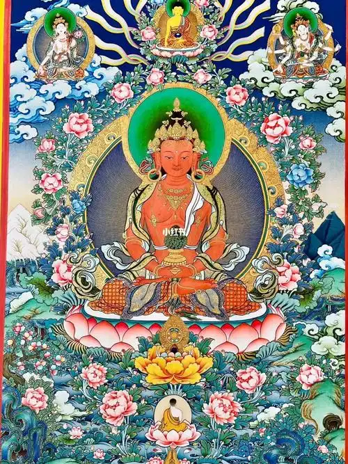 唐卡长寿三尊05