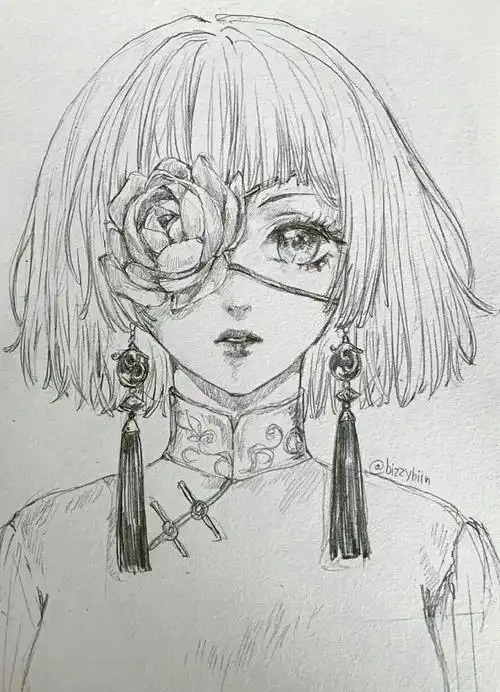 短发旗袍少女-漫绘|动漫|单幅漫画|柠檬不萌很可爱 - 临摹作品 - 站酷