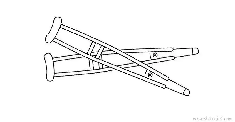 拐杖儿童画怎么画拐杖简笔画好看