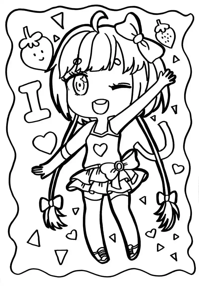 第83幅初级动漫女生系列附线稿