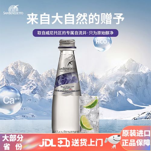圣碧涛意大利原装进口 圣碧涛天然矿泉水 小瓶玻璃瓶含气气泡无气饮用