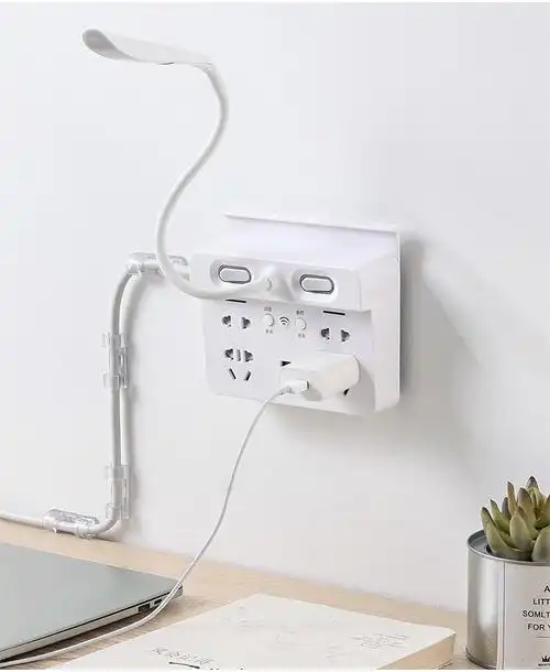 插排固定器插排插线板固定器墙上无痕粘贴壁挂式免打孔接线板插座墙壁