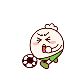 【有关足球的gif动画欣赏】微信表情:包强足球
