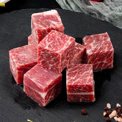 暖男厨房澳洲进口雪花牛肉粒新鲜冷冻生鲜牛肉块原切牛排火锅烧烤