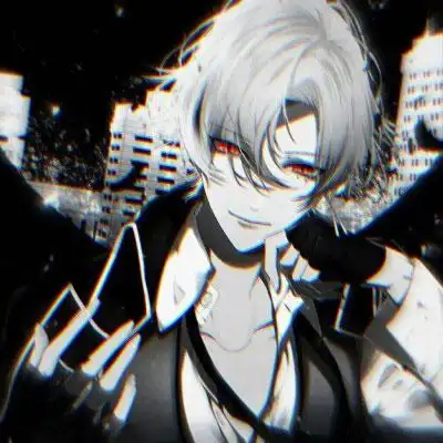 帅气撩人高冷动漫男头黑白隔壁老王来约会