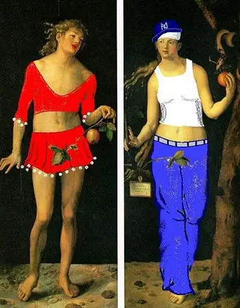 丢勒 《亚当和夏娃》而后网友们在七嘴八舌地讨论中发挥了惊人的创造