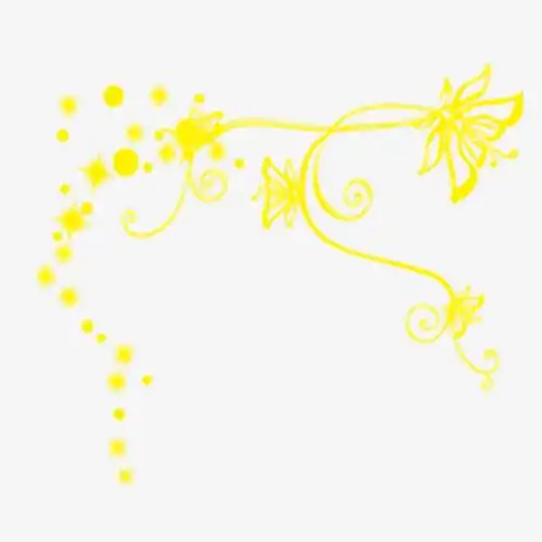 关键词 : 装饰图案,黄色花纹,点缀花边,邀请函装饰