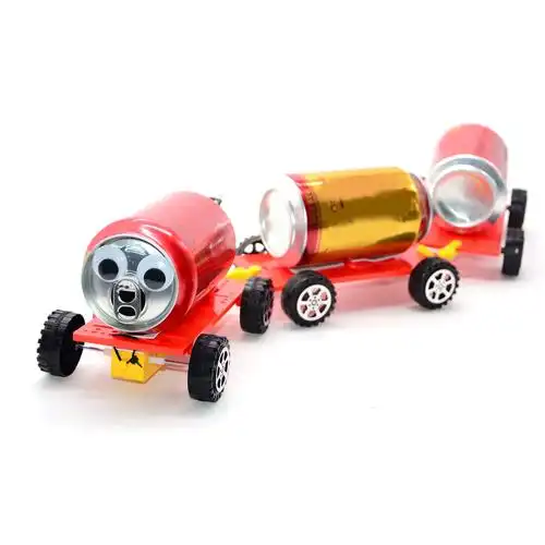 小学生作业科技小制作易拉罐小火车废物利用diy创意托马斯小发明