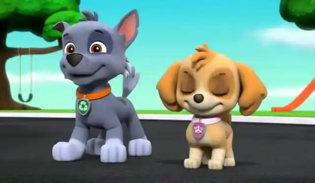 汪汪队立大功 莱德和凯蒂好酷的dj舞步,狗狗们一起来吧!