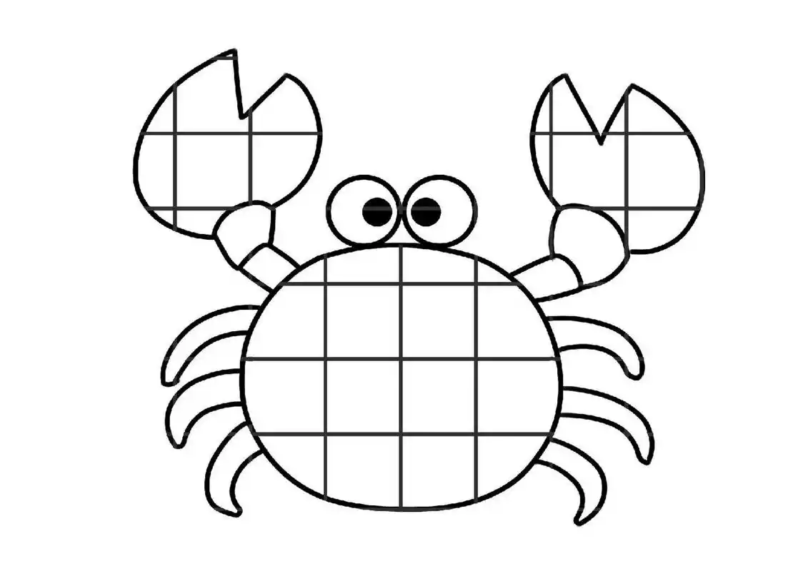 幼儿园美工区可打印素材 幼儿园美工区格子画 93打印