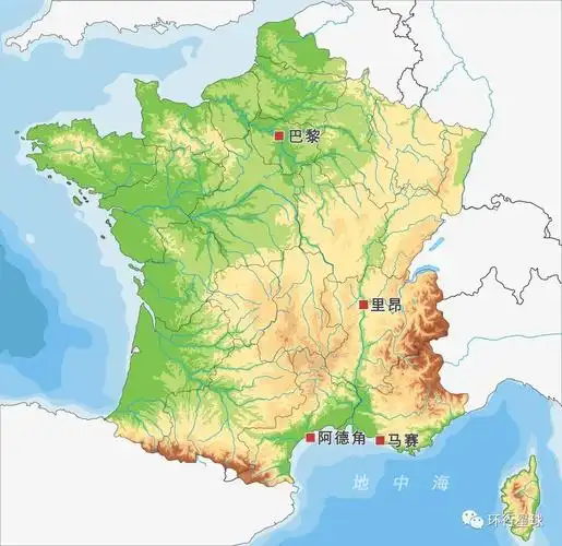 阿德角裸体村在法国的位置 制图:孙绿