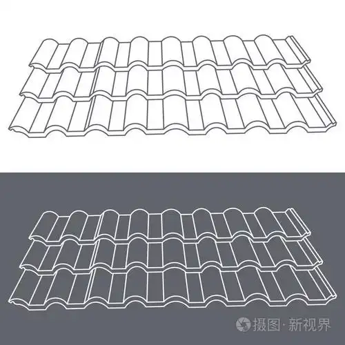 屋顶的瓦片元素.eps10 矢量图插画-正版商用图片1hv28a-摄图新视界