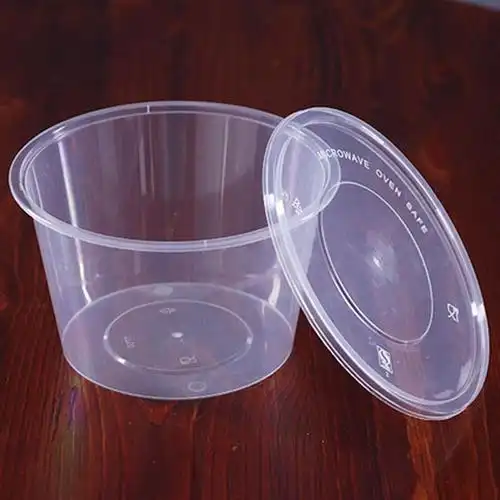 食品级环保pp一次性合饭饭盒快歺便当盒圆形带盖塑料打包盒便宜的