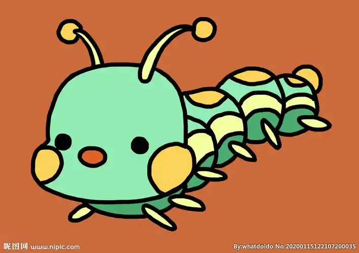 卡通可爱毛毛虫简笔画毛毛虫简笔画大全表情滑稽的毛毛虫简笔画绿色的