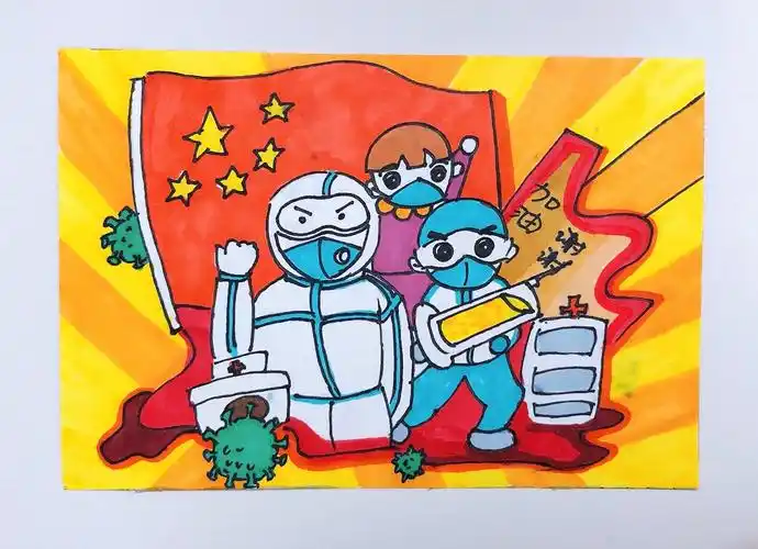 东升幼儿园幼儿教师献给孩子们的漫画绘本故事"一个叫新型冠状病毒的