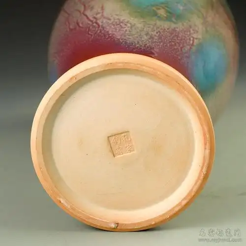 孔家钧窑梅瓶-炉钧釉