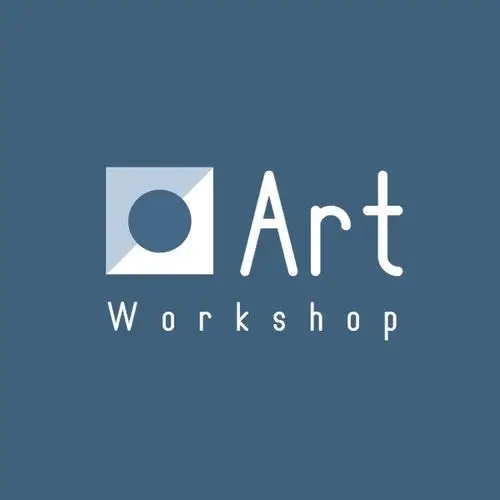 blue art workshop store icon